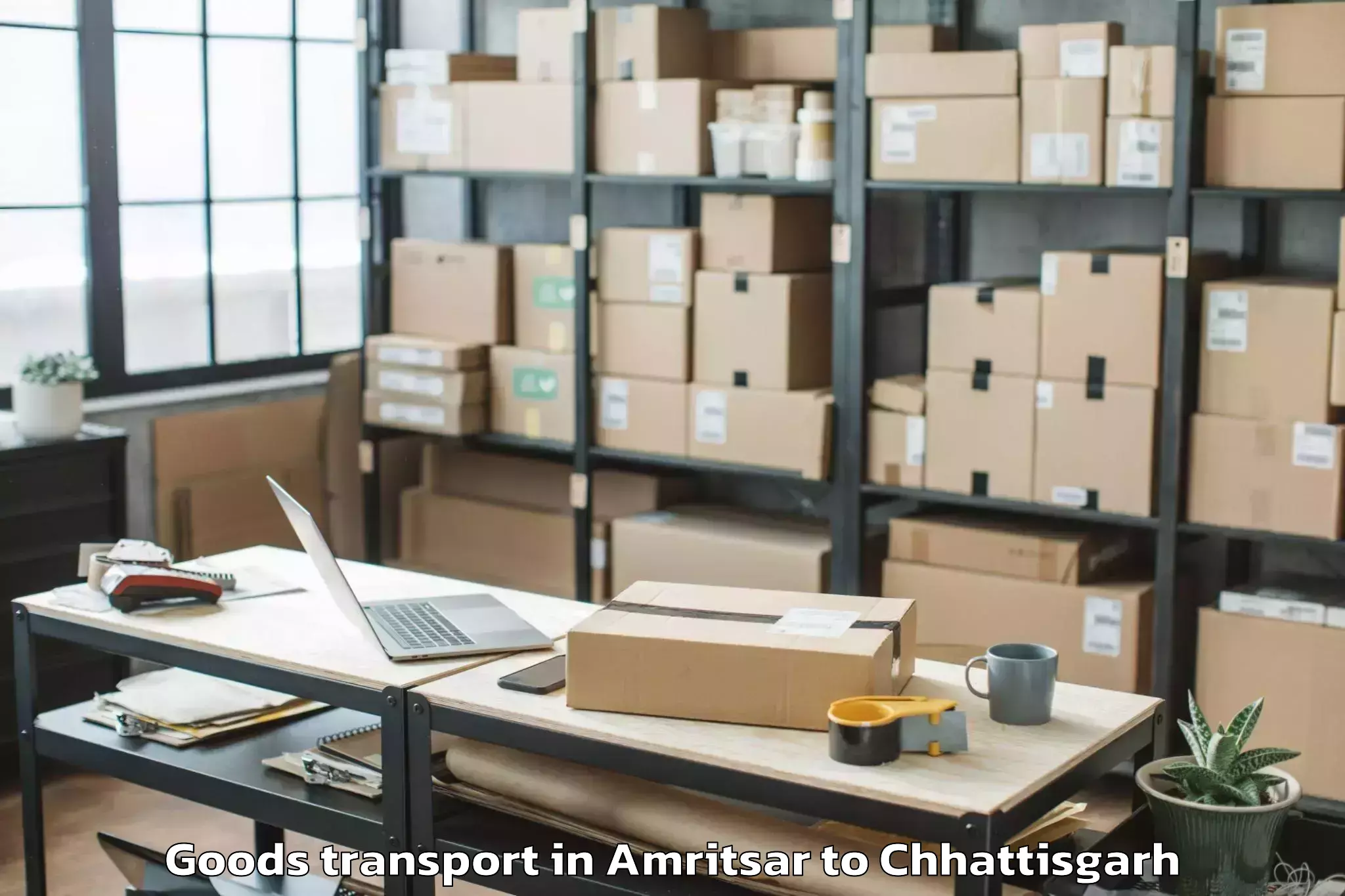 Reliable Amritsar to Raipur Airport Rpr Goods Transport